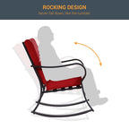 Ensemble de bistrot d'extérieur Bonosuki 3 pièces avec chaises à bascule et table d'appoint