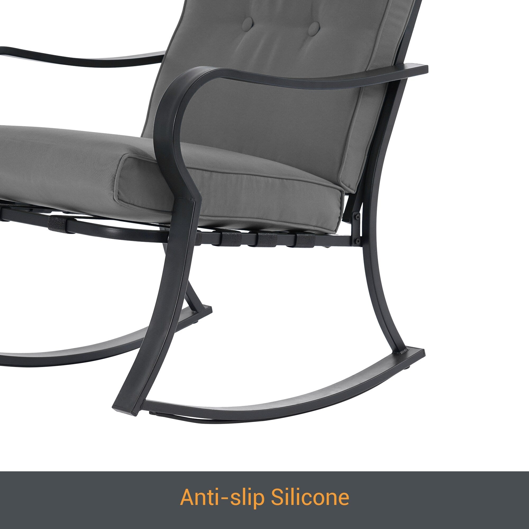 Ensemble de bistrot d'extérieur Bonosuki 3 pièces avec chaises à bascule et table d'appoint