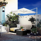 Ensemble de meubles de jardin Bossin 5 pièces, canapé de patio, ensemble de conversation extérieur intérieur en osier avec table