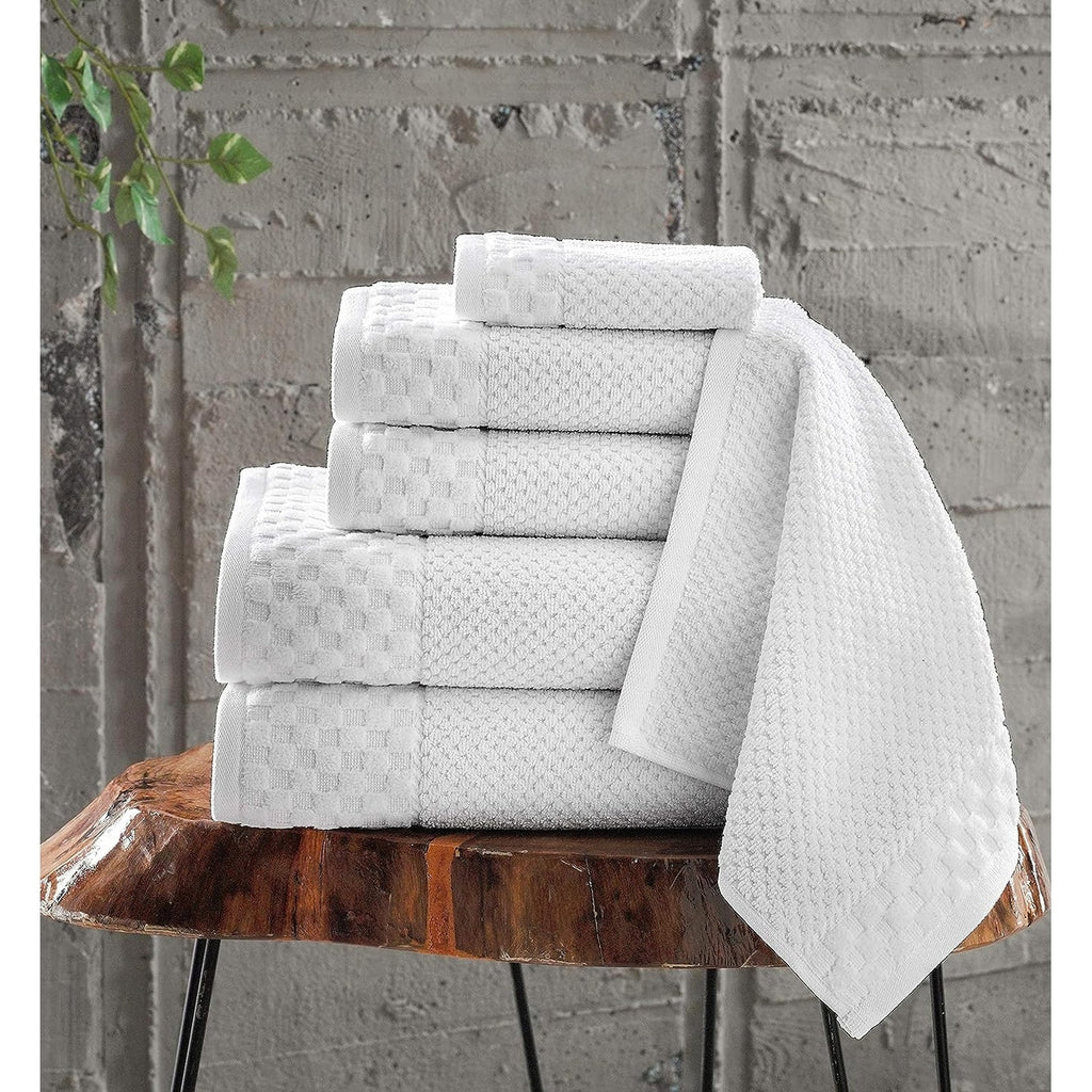 Collection de serviettes Boston en coton turc, luxueuses et douces, 2 grandes serviettes de bain, 2 débarbouillettes et 2 essuie-mains (lot de 6)