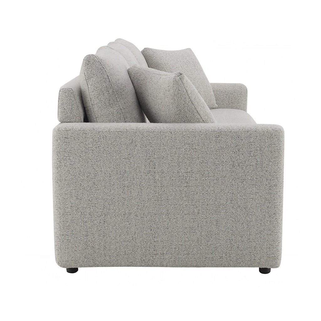 Canapé-lit gigogne en tissu bouclé gris