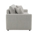 Canapé-lit gigogne en tissu bouclé gris