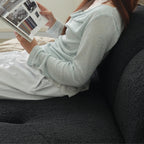 Canapé Cloud rembourré Boucle, canapé de sol moderne sans cadre