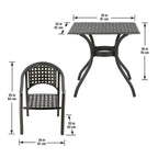 Ensemble de salle à manger toutes saisons 5 pièces de la collection Bourton par National Tree Company - 32 po