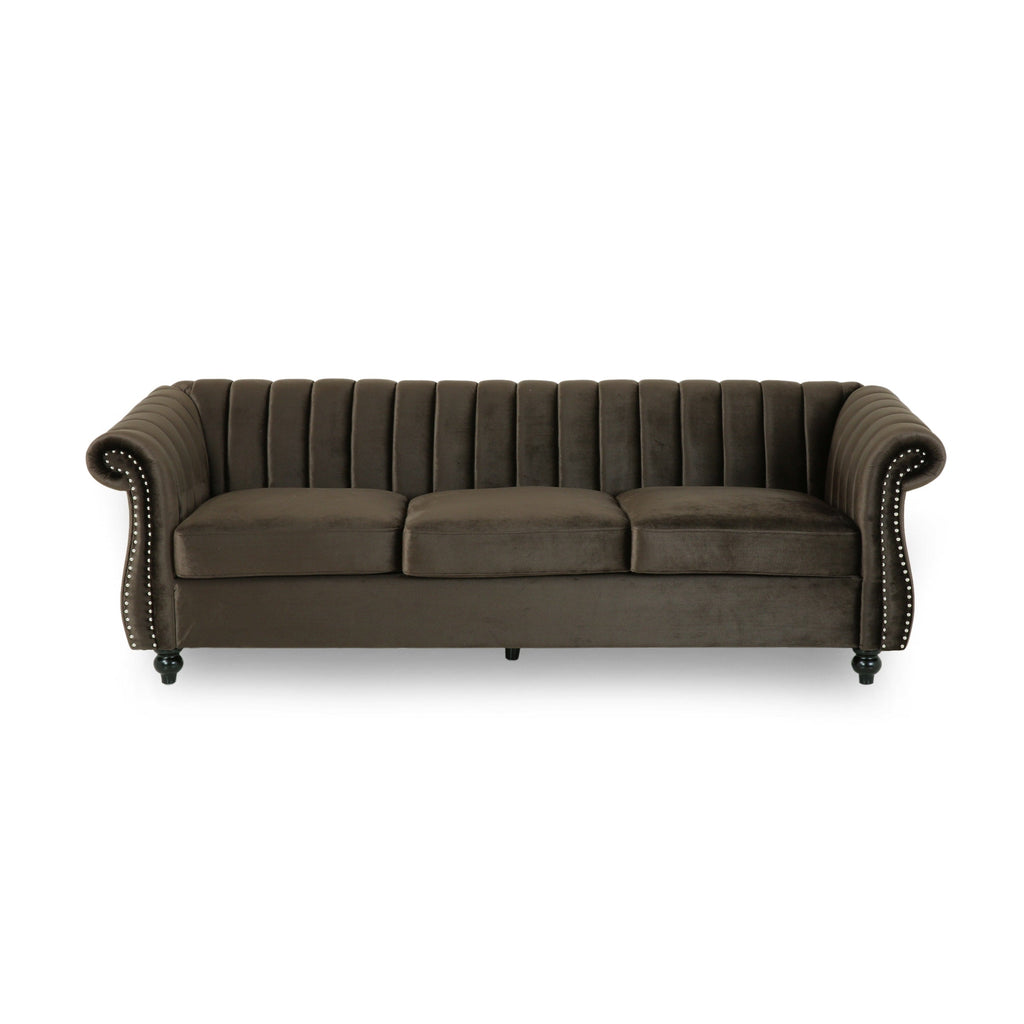 Canapé Bowie Glam en velours par Christopher Knight Home