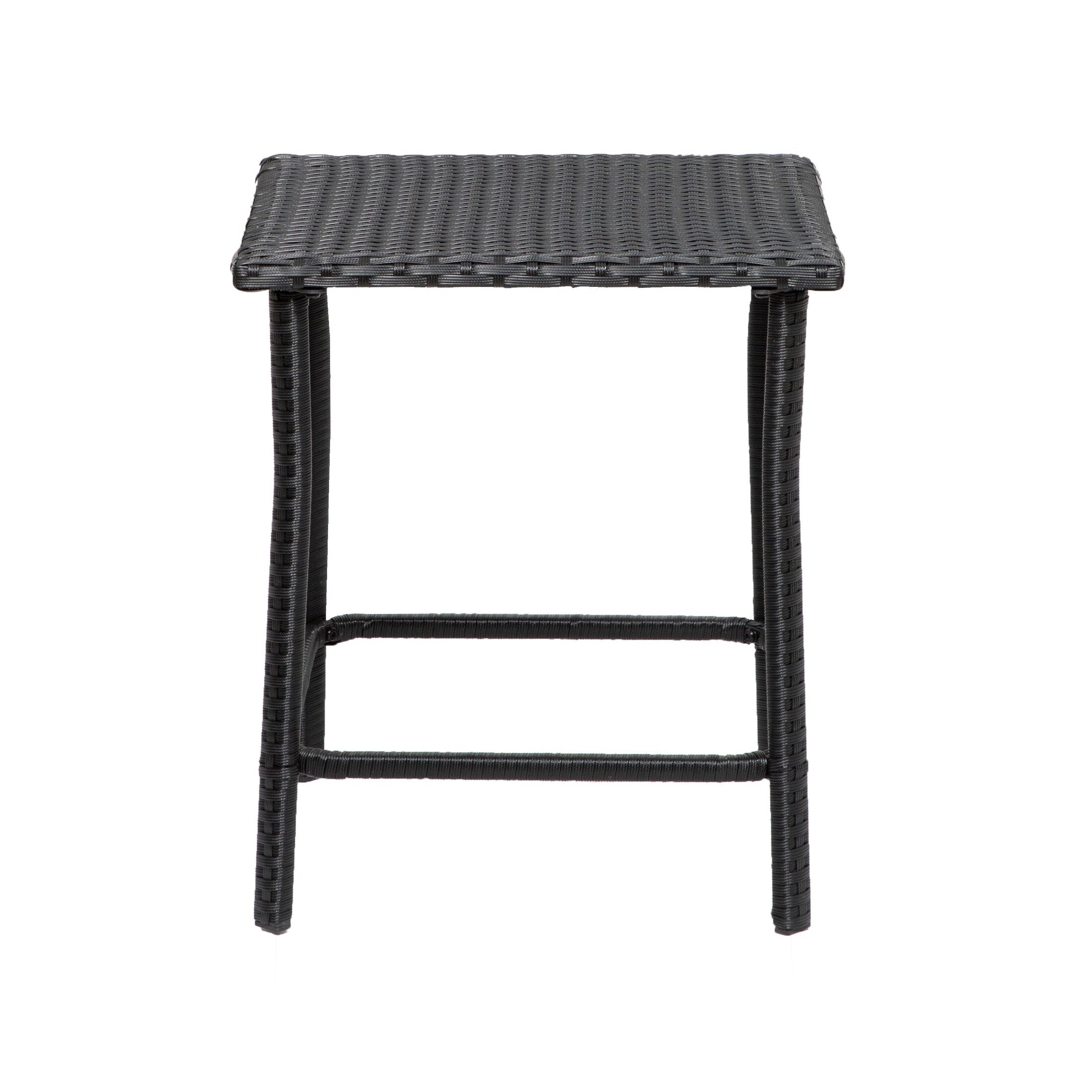 Ensemble de jardin bistro Bradbury Outdoor 3 pièces en osier avec coussins