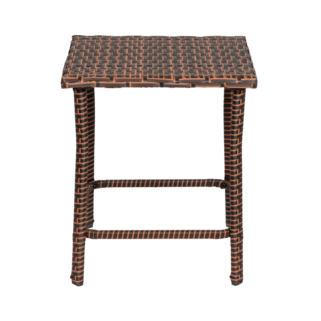 Ensemble de jardin bistro Bradbury Outdoor 3 pièces en osier avec coussins