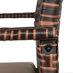 Ensemble de jardin bistro Bradbury Outdoor 3 pièces en osier avec coussins