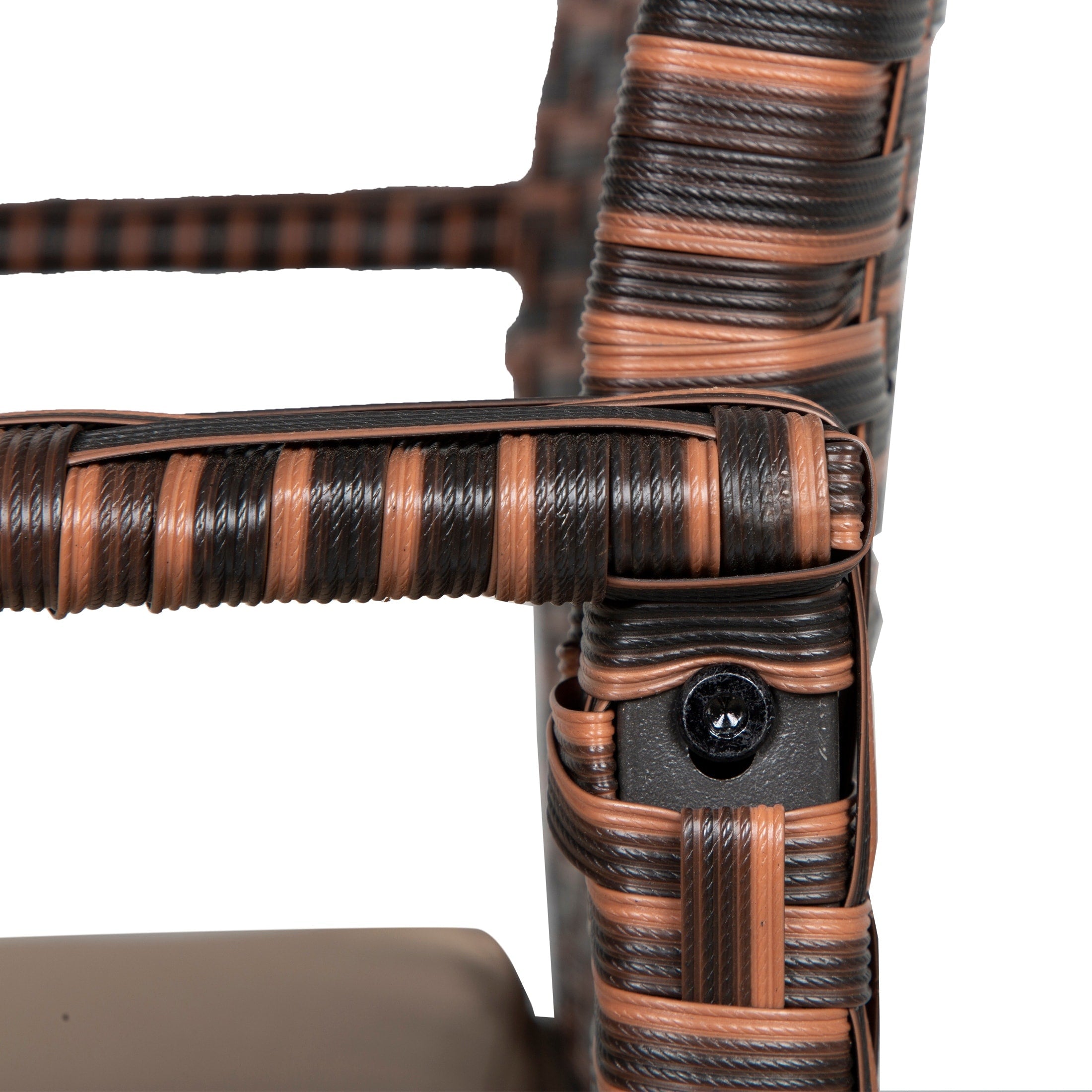 Ensemble de jardin bistro Bradbury Outdoor 3 pièces en osier avec coussins