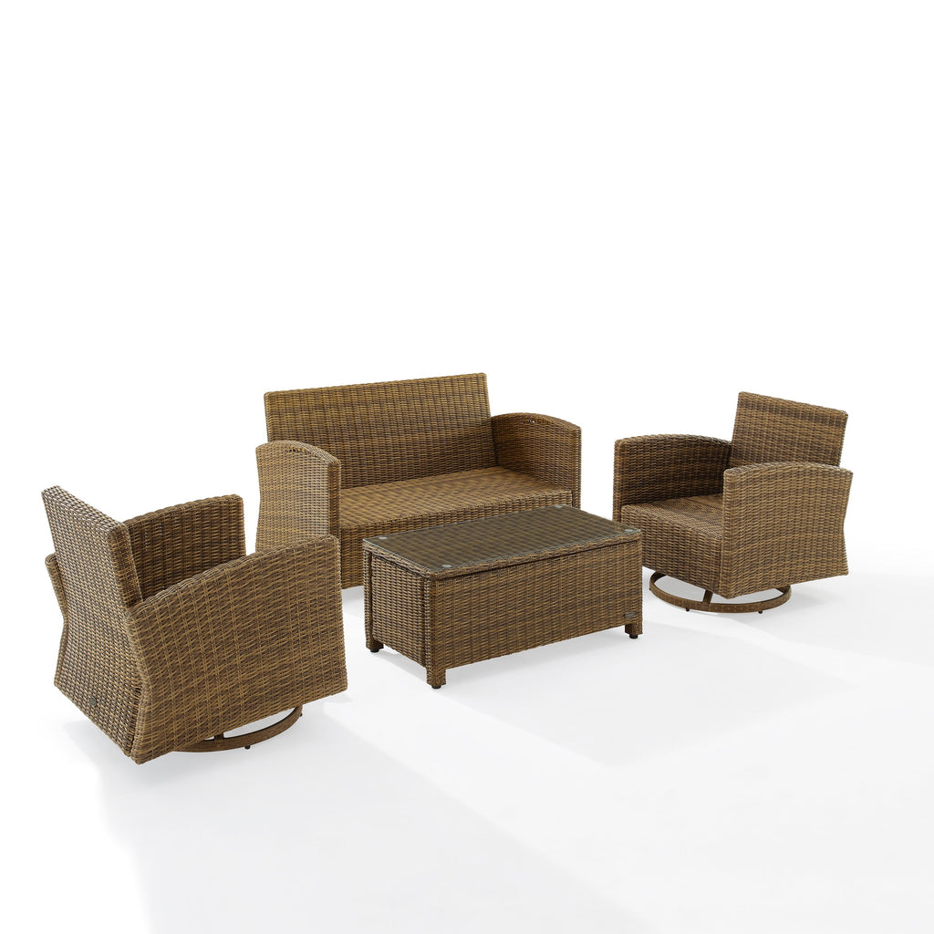 Ensemble de conversation pivotant à bascule Crosley Bradenton 4 pièces