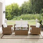 Ensemble de conversation pivotant à bascule Crosley Bradenton 4 pièces