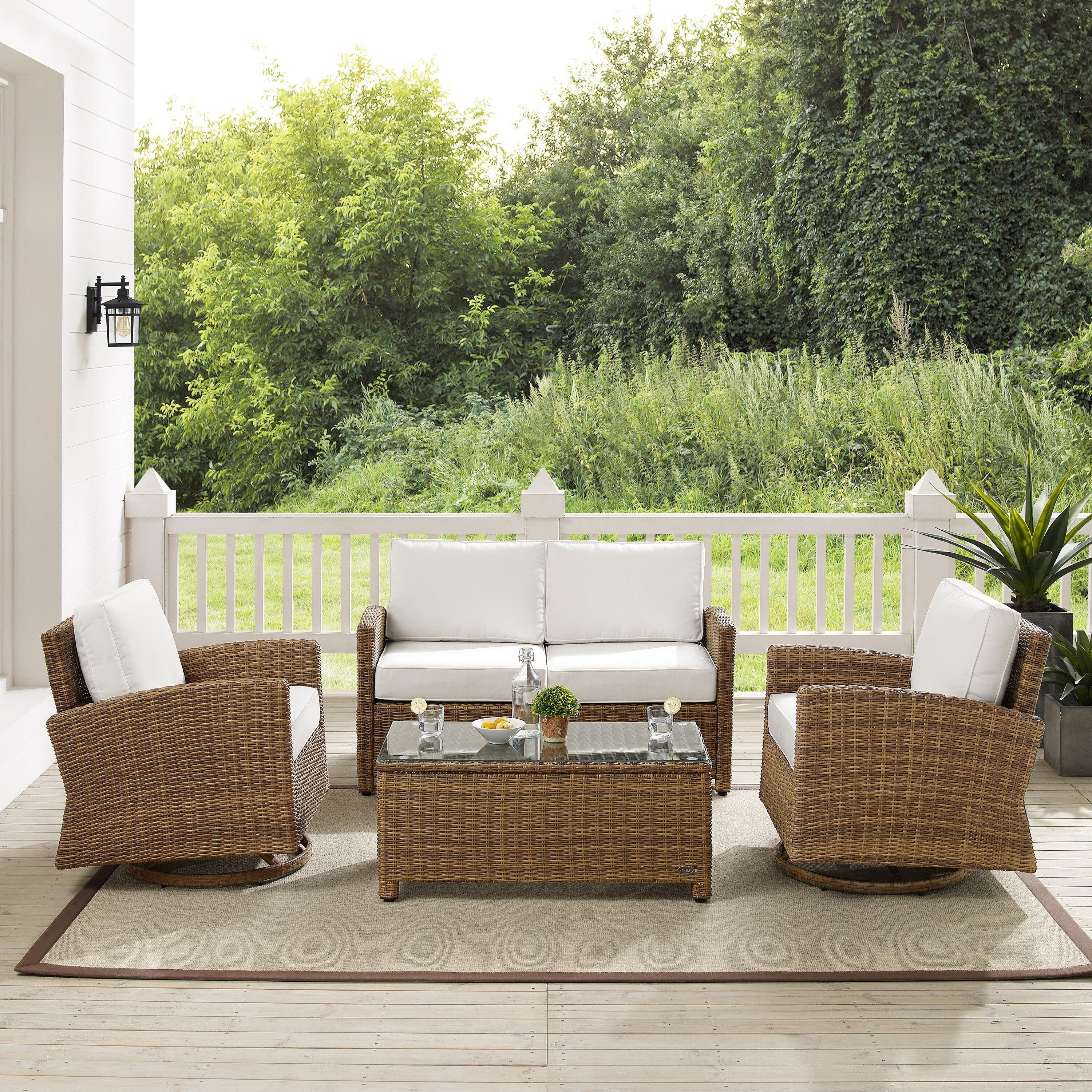 Ensemble de conversation pivotant à bascule Crosley Bradenton 4 pièces