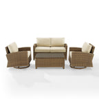 Ensemble de conversation pivotant à bascule Crosley Bradenton 4 pièces
