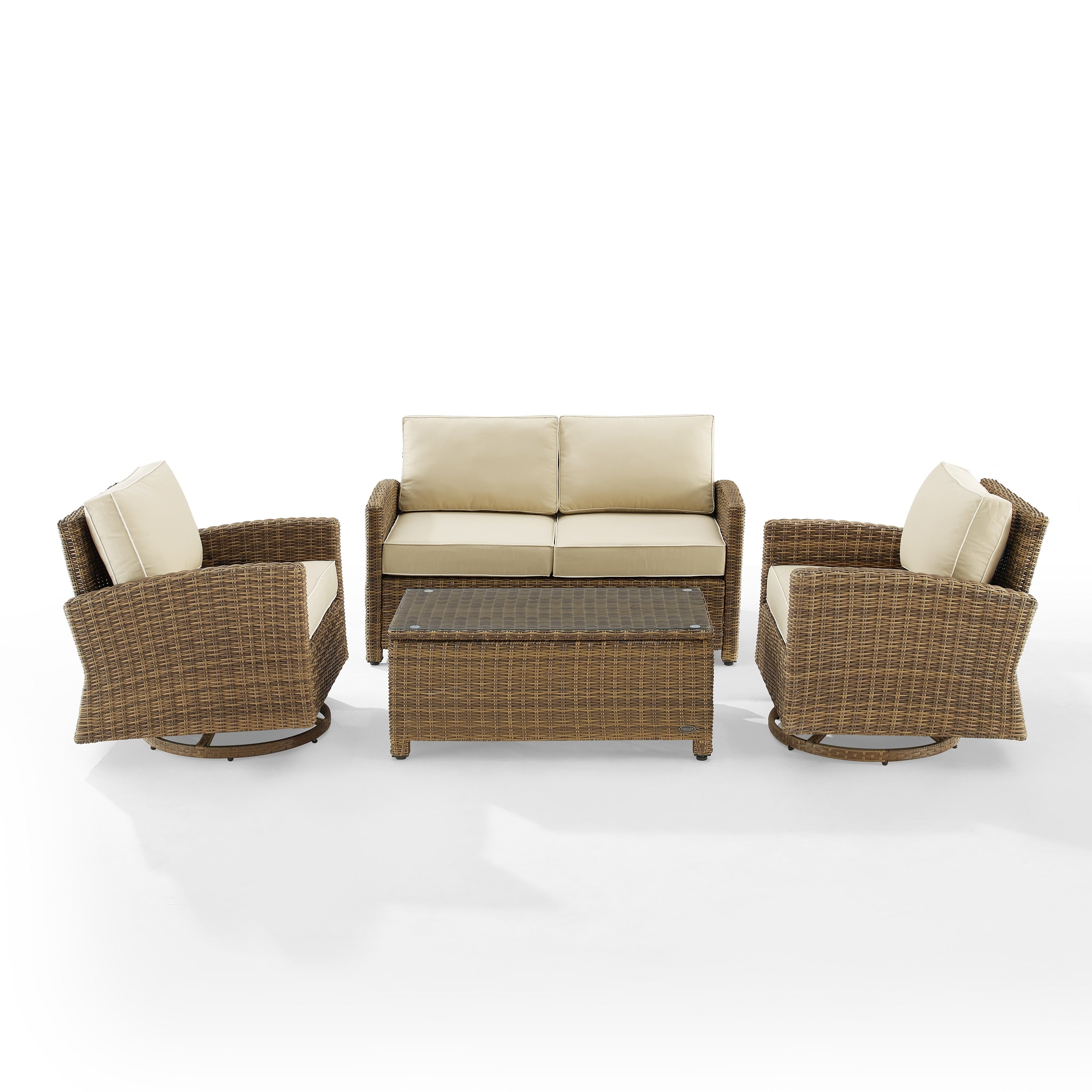 Ensemble de conversation pivotant à bascule Crosley Bradenton 4 pièces