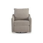 Fauteuil inclinable pivotant électrique Bradley, polyester gris, dossier coussiné
