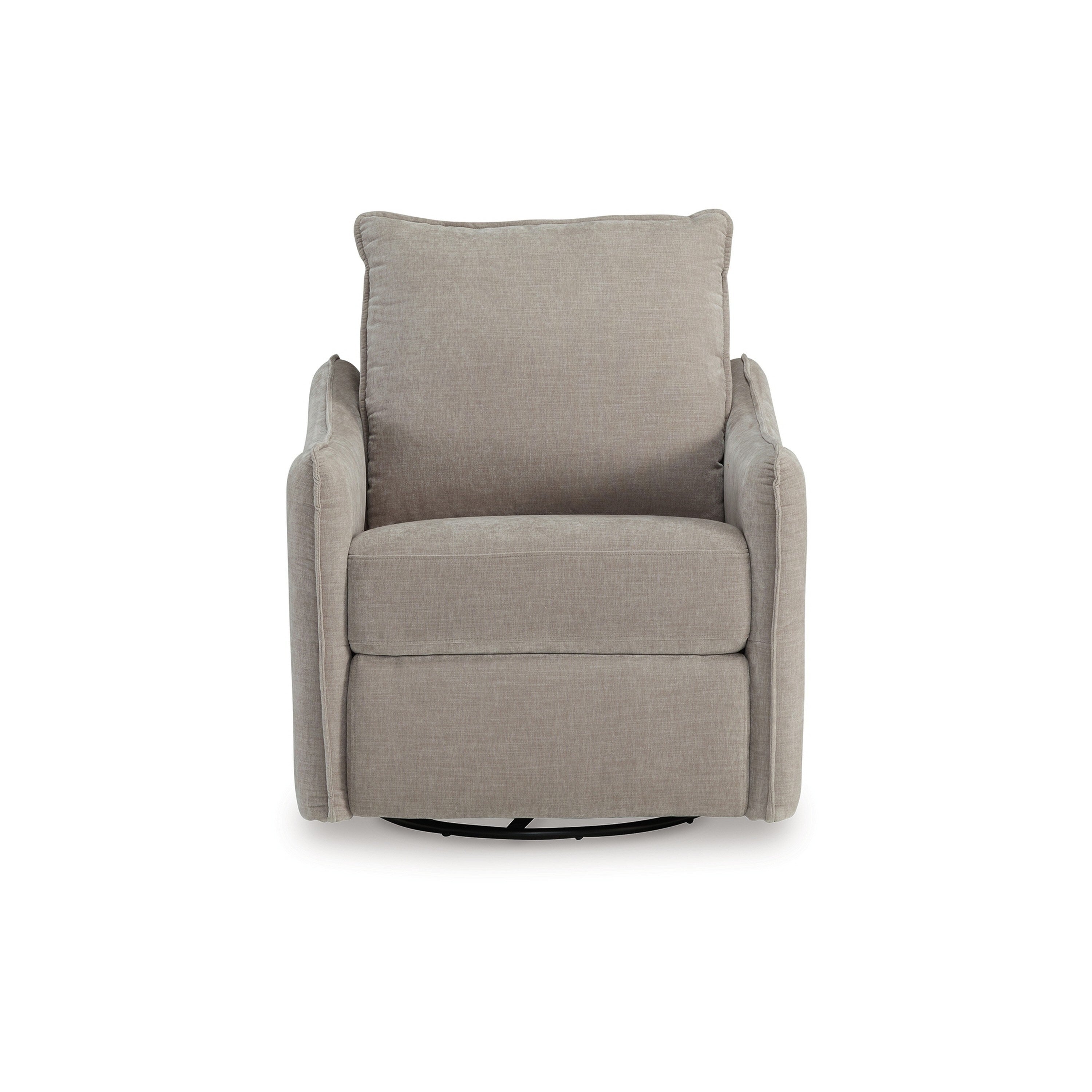 Fauteuil inclinable pivotant électrique Bradley, polyester gris, dossier coussiné