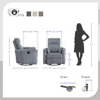 Fauteuil inclinable manuel pivotant en velours côtelé Braidy