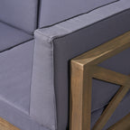 Ensemble de canapés d'extérieur 3 places en bois d'acacia Brava avec table basse et coussins par Christopher Knight Home