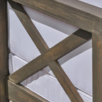 Ensemble de canapés d'extérieur 3 places en bois d'acacia Brava avec table basse et coussins par Christopher Knight Home