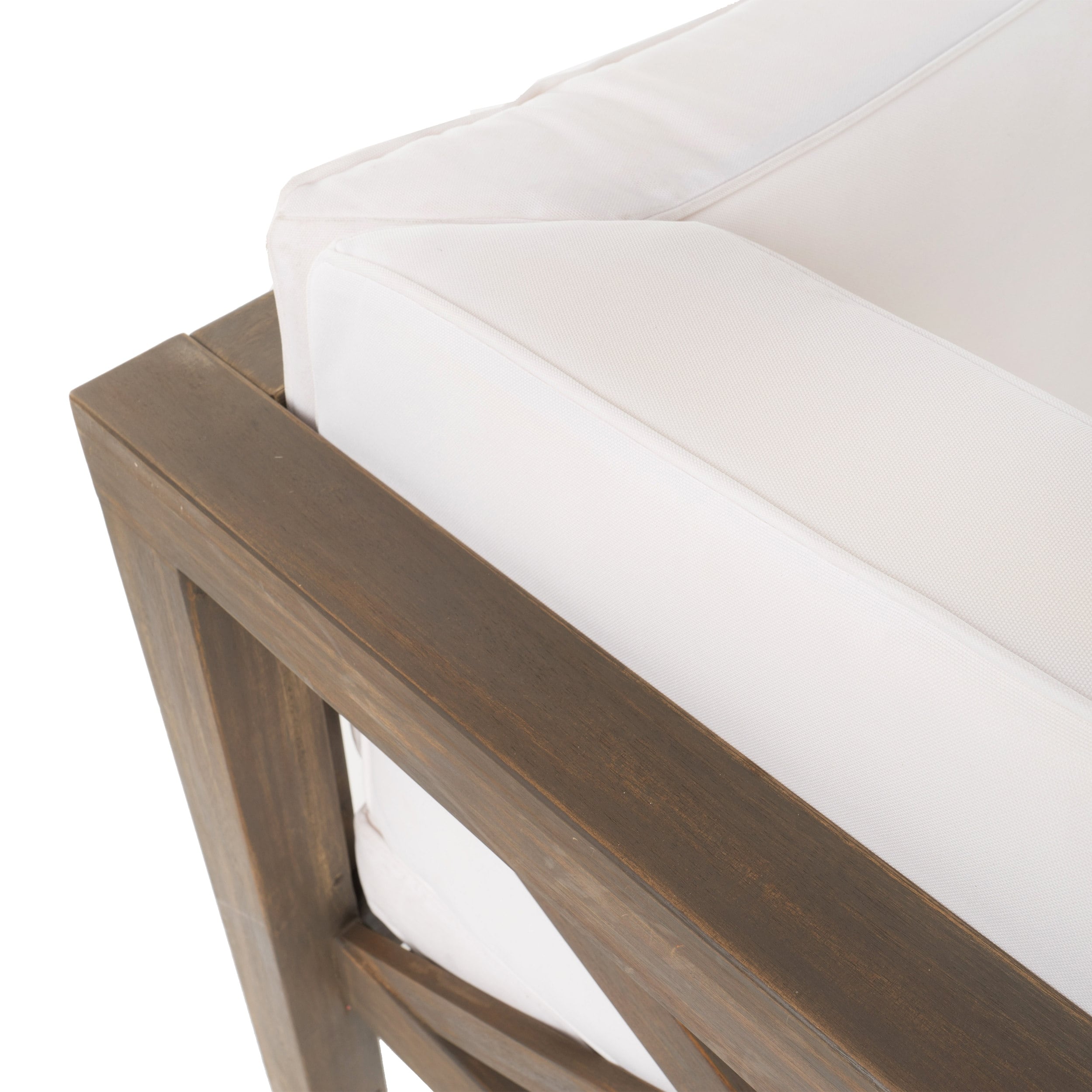 Ensemble de salon de jardin sectionnel Brava Acacia par Christopher Knight Home - 88,50 L x 88,50 l x 26,50 H