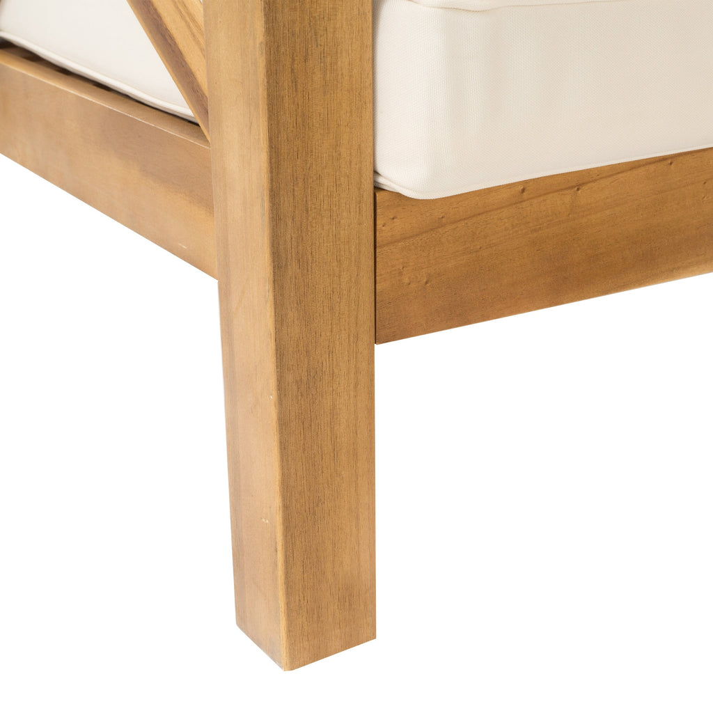 Ensemble de salon de jardin sectionnel Brava Acacia par Christopher Knight Home - 88,50 L x 88,50 l x 26,50 H