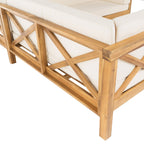 Ensemble de salon de jardin sectionnel Brava Acacia par Christopher Knight Home - 88,50 L x 88,50 l x 26,50 H