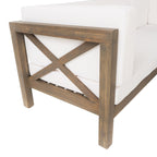 Ensemble de salon de jardin sectionnel Brava Acacia par Christopher Knight Home - 88,50 L x 88,50 l x 26,50 H