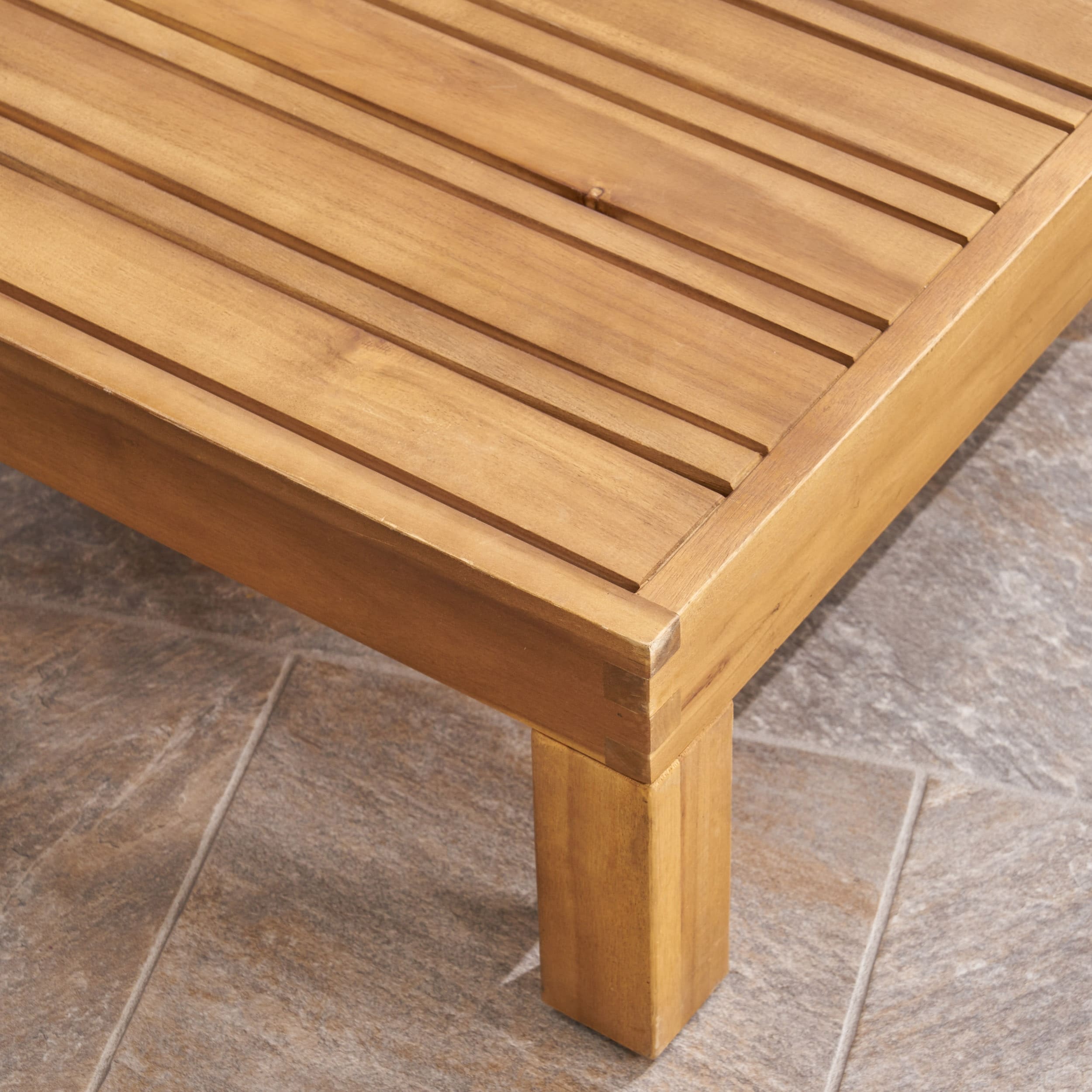 Ensemble de conversation d'extérieur Brava en bois d'acacia 6 pièces par Christopher Knight Home