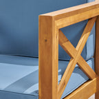 Ensemble de conversation d'extérieur Brava en bois d'acacia 6 pièces par Christopher Knight Home