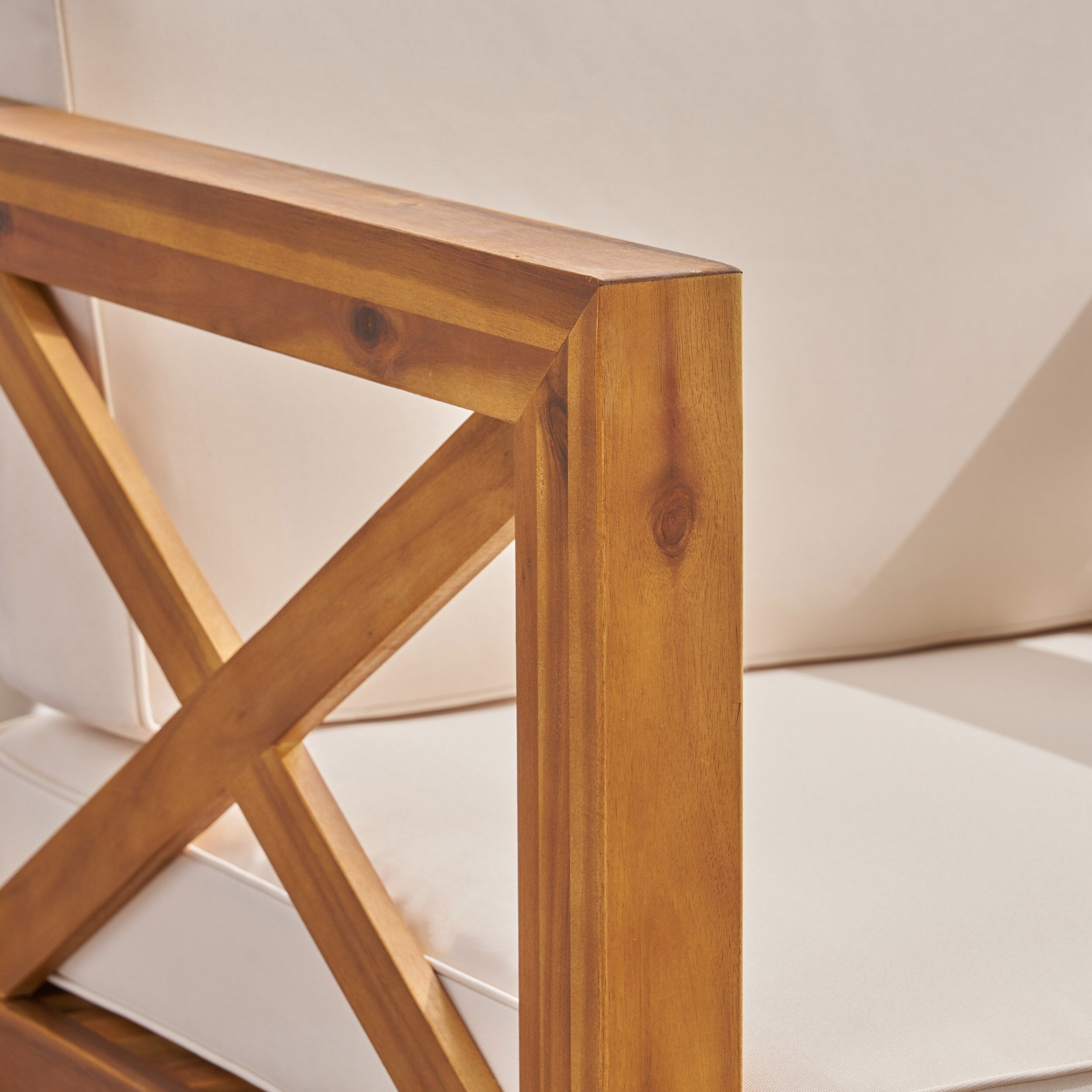 Ensemble de conversation d'extérieur Brava en bois d'acacia 6 pièces par Christopher Knight Home