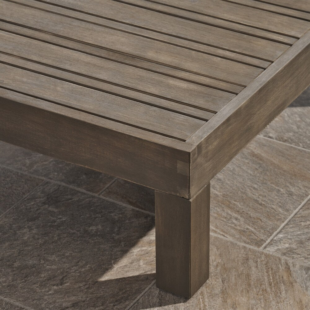 Ensemble canapé sectionnel et fauteuil club d'extérieur Brava en acacia par Christopher Knight Home