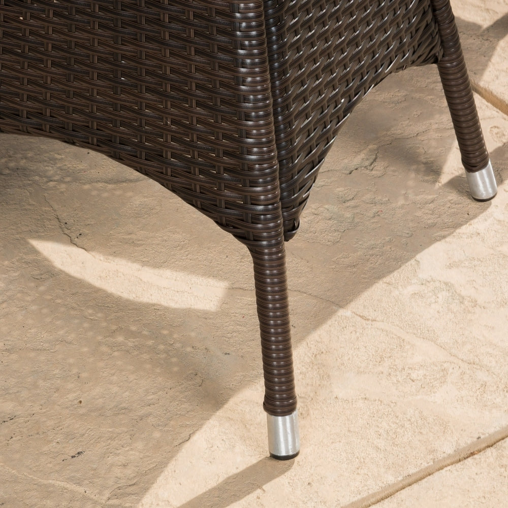 Ensemble bistrot d'extérieur 3 pièces en osier Brayden par Christopher Knight Home - N/A