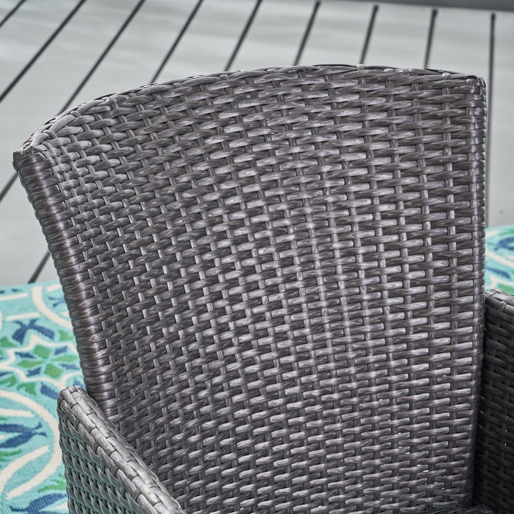 Ensemble bistrot d'extérieur 3 pièces en osier Brayden par Christopher Knight Home - N/A