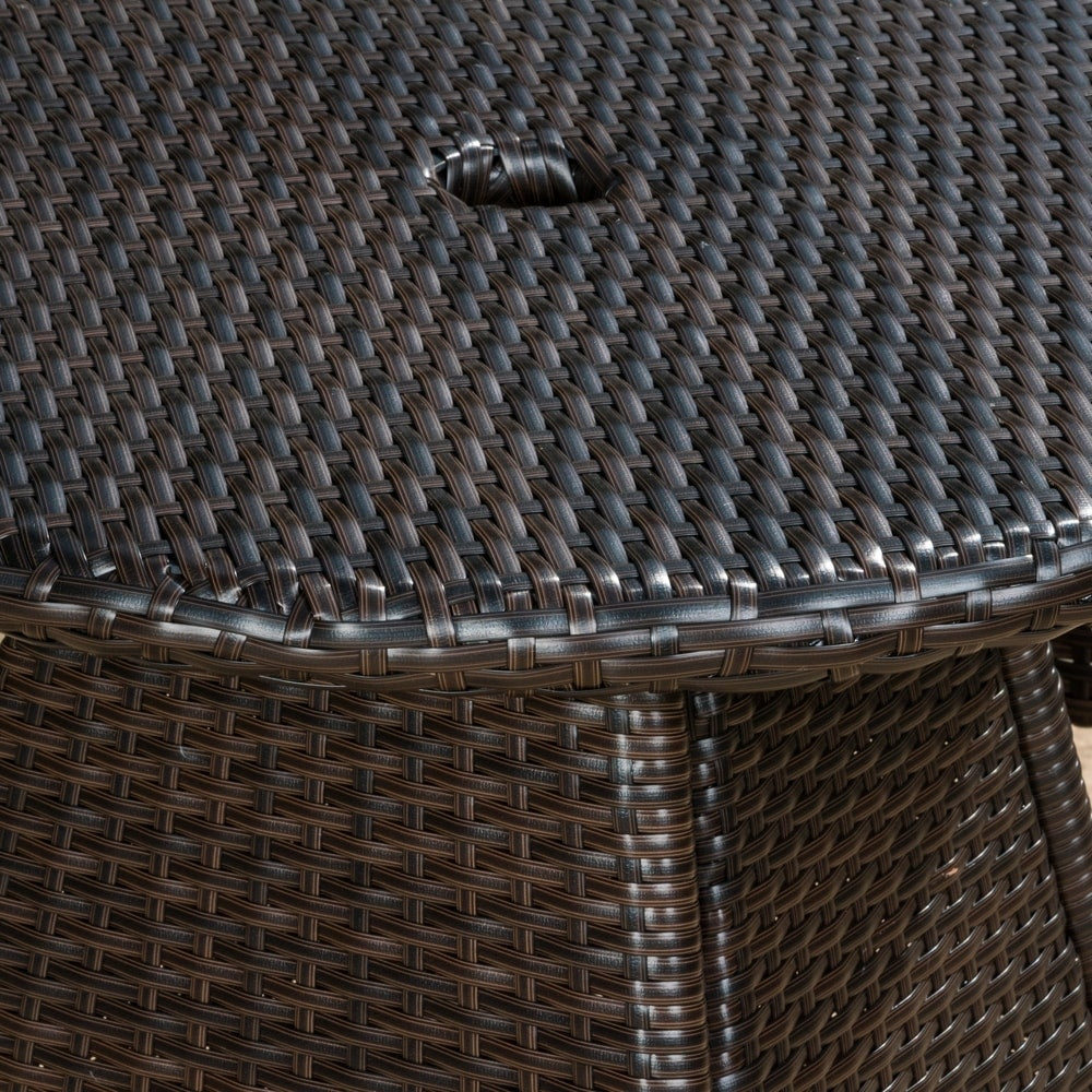 Ensemble bistrot d'extérieur 3 pièces en osier Brayden par Christopher Knight Home - N/A