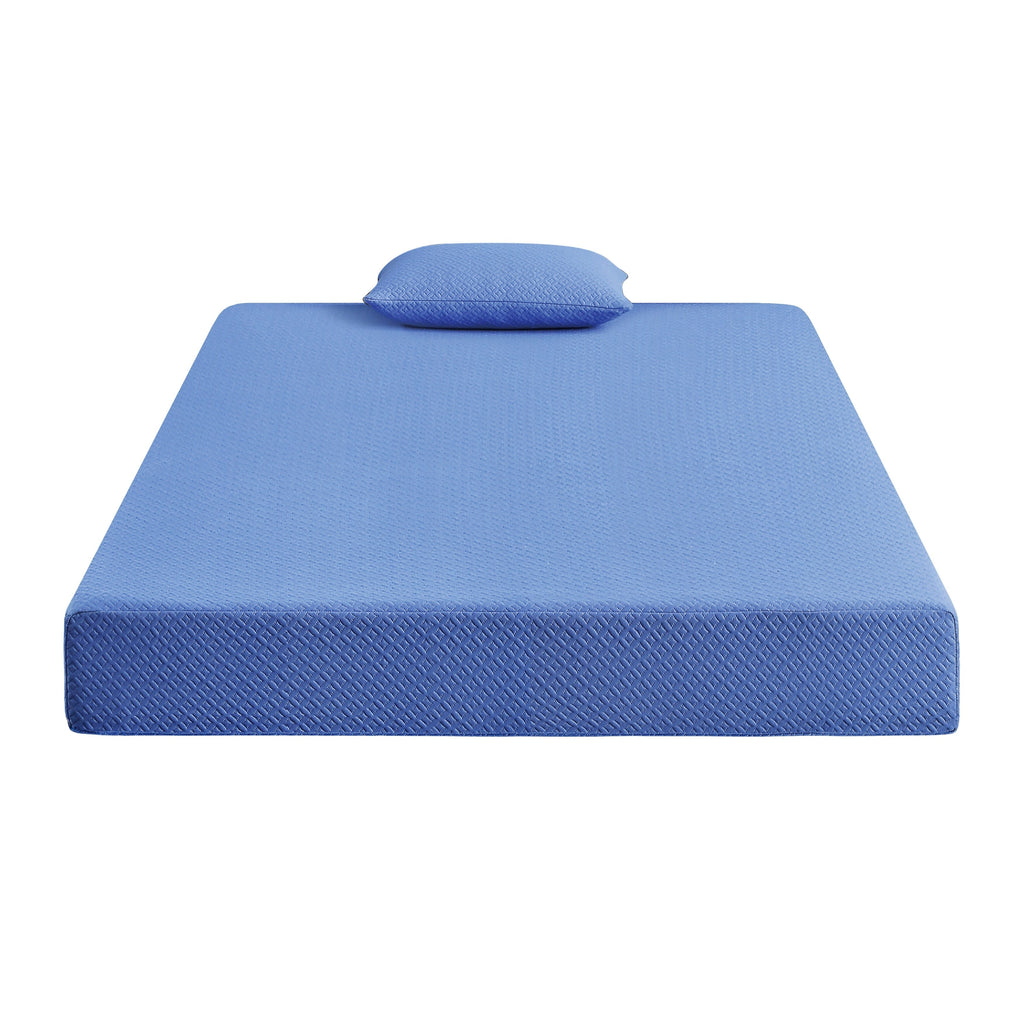 Ensemble matelas et oreiller en tissu respirant, matelas en mousse à mémoire de forme infusée de gel dans une boîte