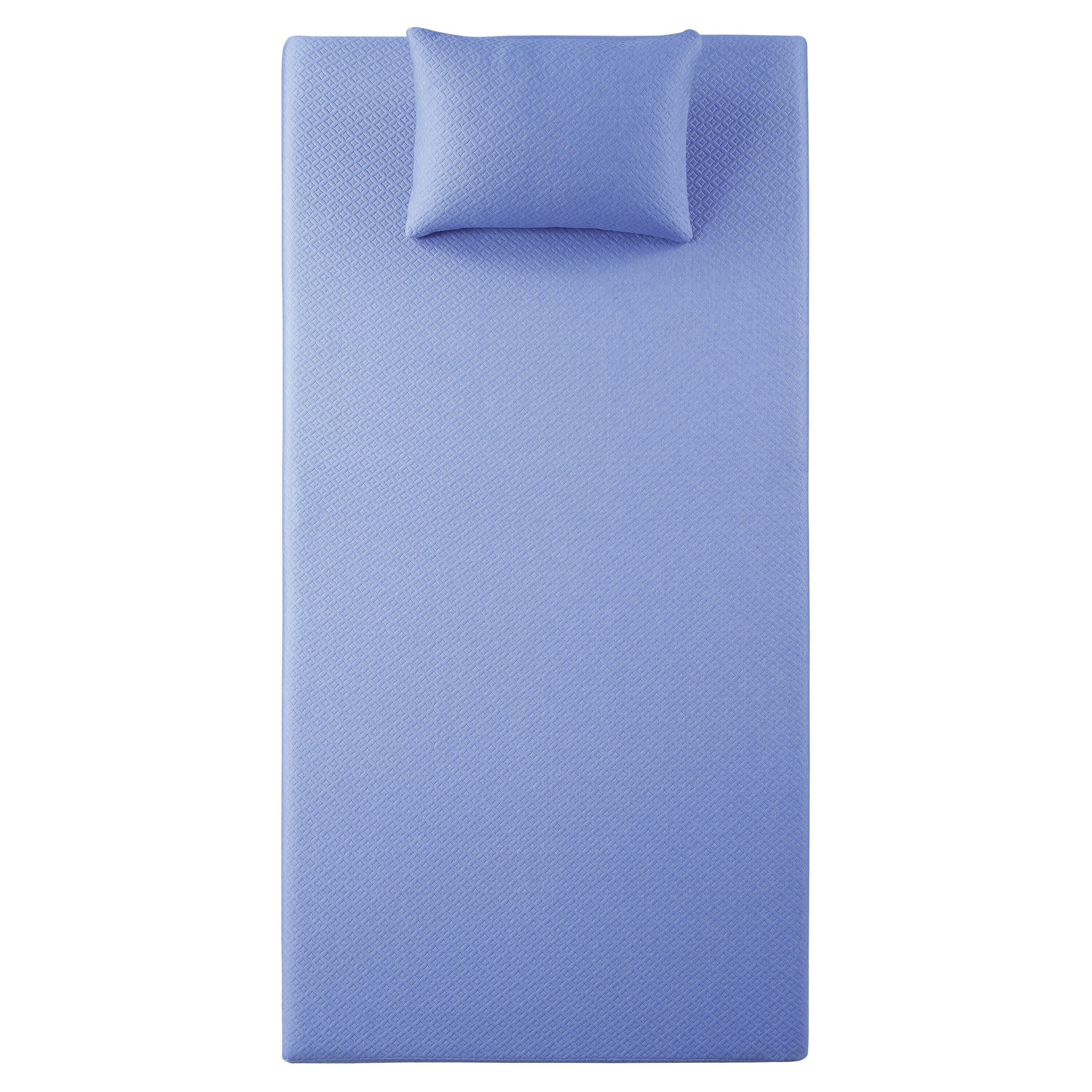 Ensemble matelas et oreiller en tissu respirant, matelas en mousse à mémoire de forme infusée de gel dans une boîte