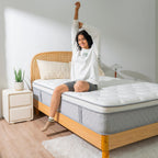 Matelas respirant en mousse à mémoire de forme et à ressorts - Fermeté moyenne - Certifié CertiPUR