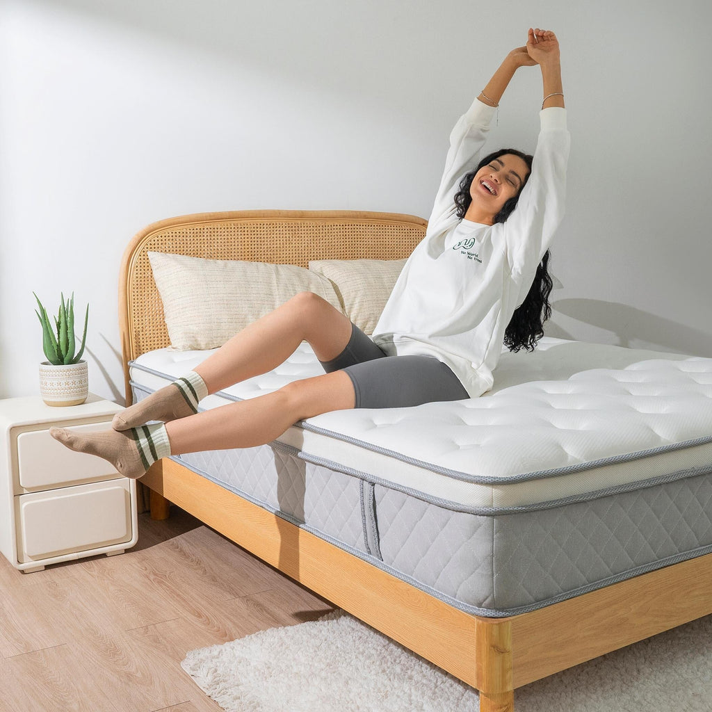 Matelas respirant en mousse à mémoire de forme et à ressorts - Fermeté moyenne - Certifié CertiPUR