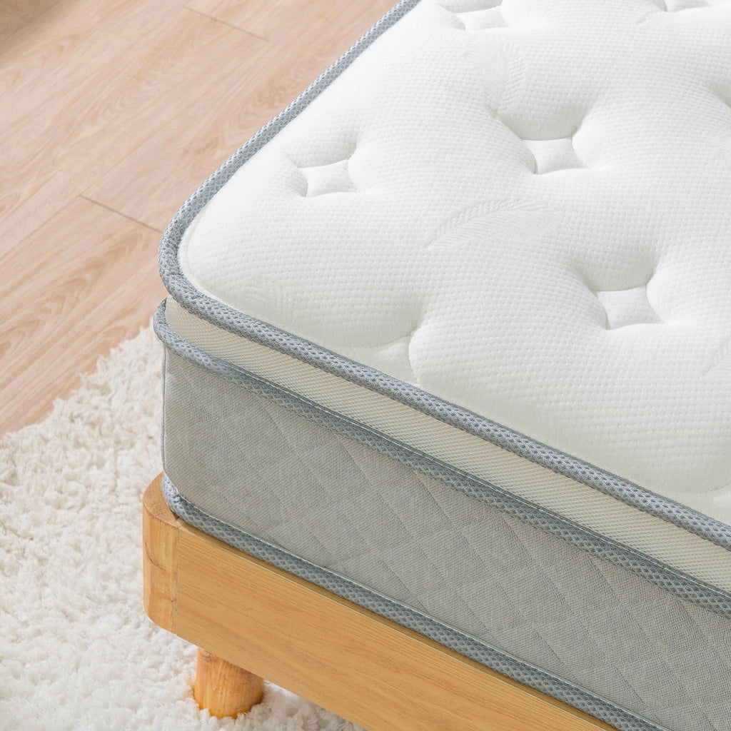 Matelas respirant en mousse à mémoire de forme et à ressorts - Fermeté moyenne - Certifié CertiPUR