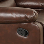 Fauteuil inclinable manuel en cuir PU respirant avec accoudoirs et dossier rembourrés