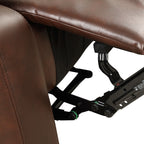 Fauteuil inclinable manuel en cuir PU respirant avec accoudoirs et dossier rembourrés