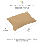 Taie d'oreiller en percale de coton BreathableBaby, pour oreiller pour enfant de 13 x 18/33 x 46 cm, couleur unie (lot de 2)