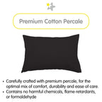 Taie d'oreiller en percale de coton BreathableBaby, pour oreiller pour enfant de 13 x 18/33 x 46 cm, couleur unie (lot de 2)