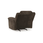 Fauteuil inclinable à bascule manuel Briar, polyester marron, accoudoirs coussinés