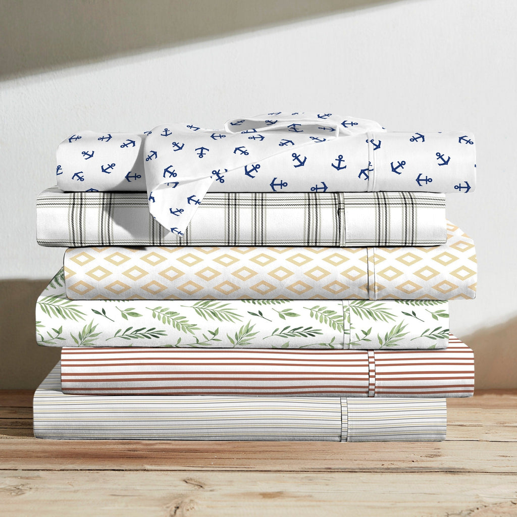 Parure de lit imprimée en percale de coton Brielle Home