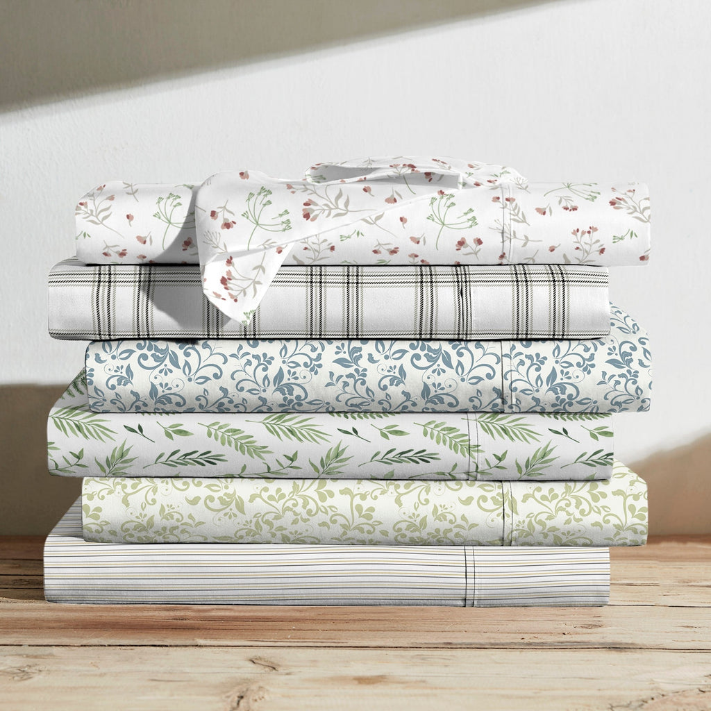 Parure de lit imprimée en percale de coton Brielle Home