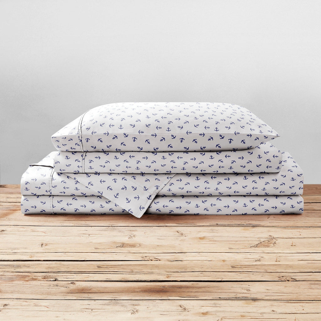 Parure de lit imprimée en percale de coton Brielle Home