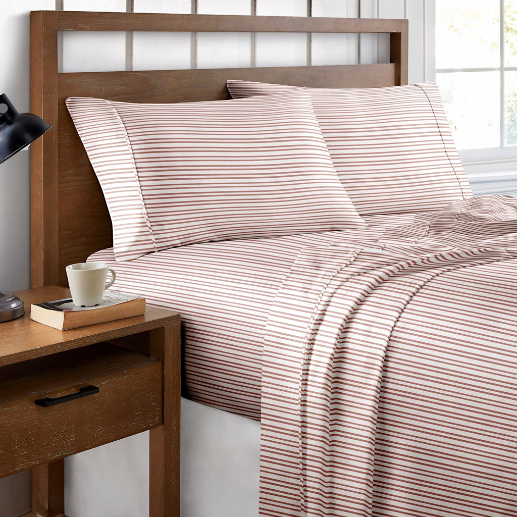 Parure de lit imprimée en percale de coton Brielle Home