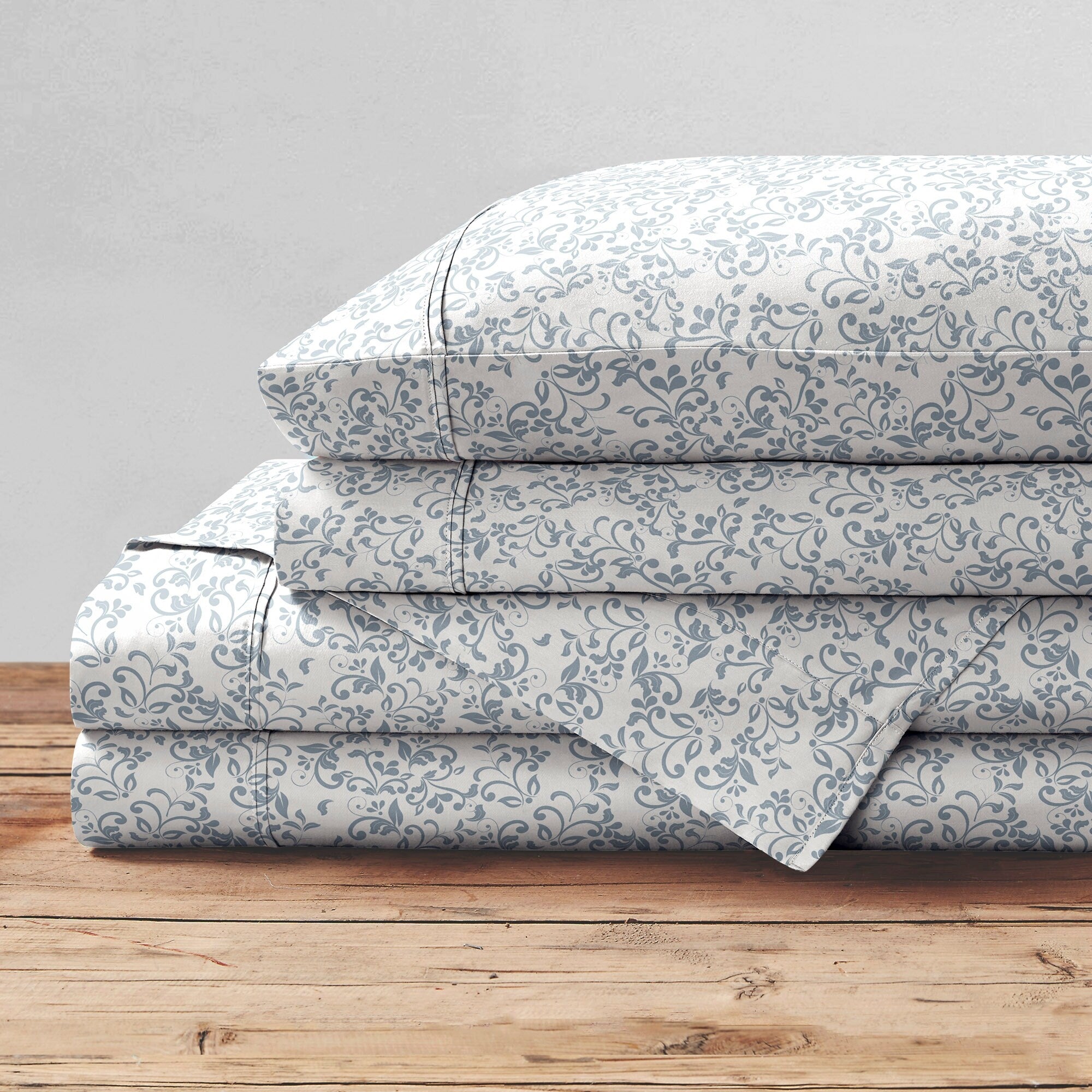 Parure de lit imprimée en percale de coton Brielle Home