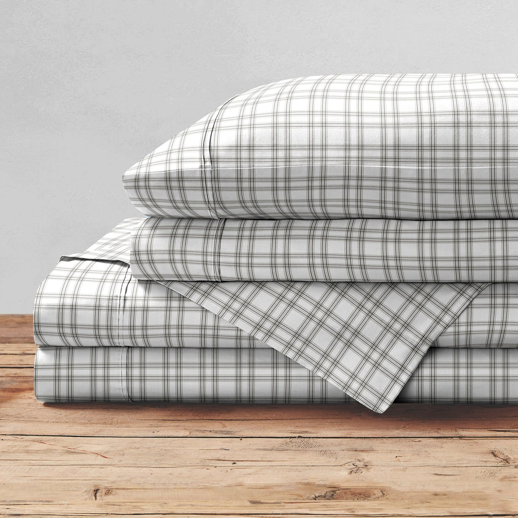 Parure de lit imprimée en percale de coton Brielle Home